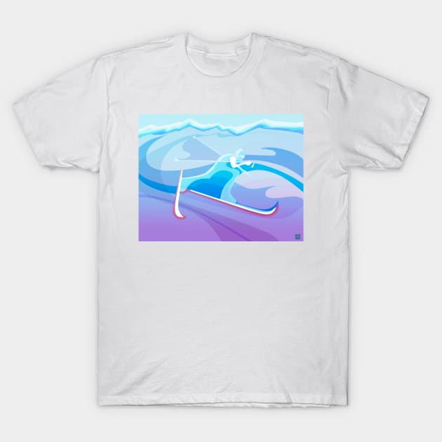 Abstract Skier T-Shirt by SFDesignstudio